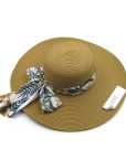 Flower Tie Bow Deco Straw Summer Hat