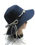 Navy straw hat