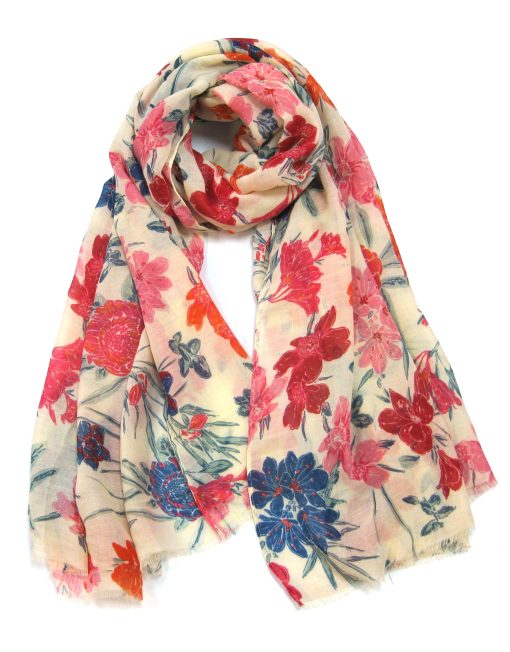 Bauhinia Flower Pattern Print Scarf