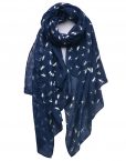 Navy dragonfly scarf
