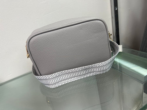 Grey cross body bag