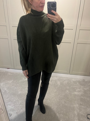 Khaki patterned jumper