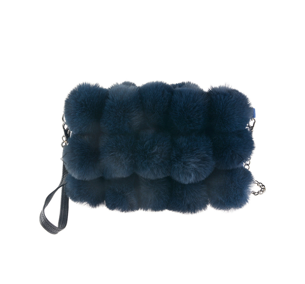 Baby bobble faux fur bag