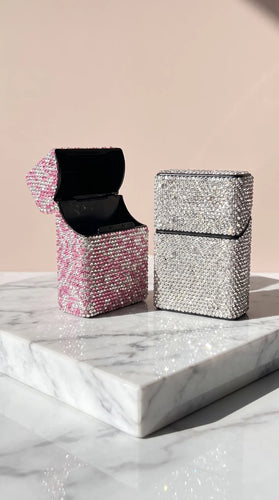 Crystal silver diamanté cigarette holder