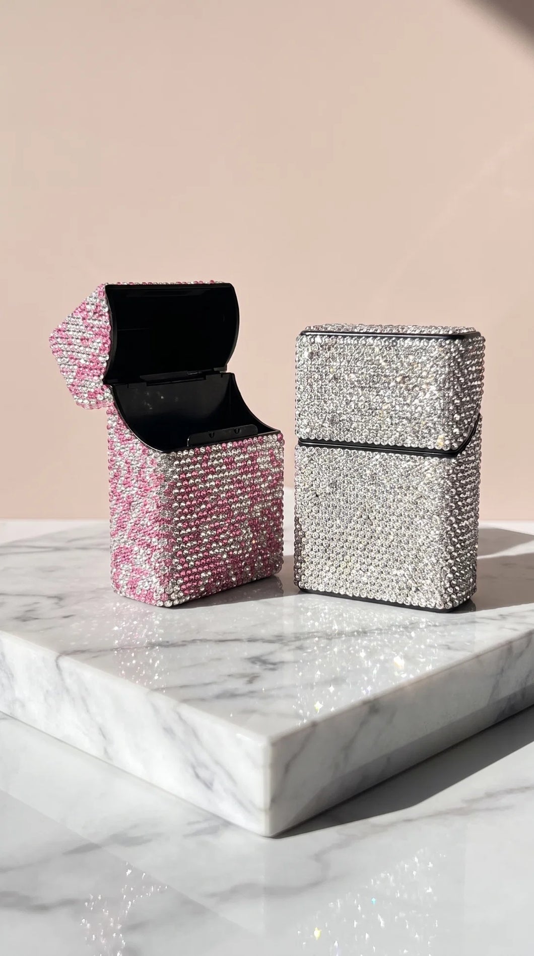 Crystal silver diamanté cigarette holder