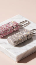 Crystal silver diamanté key ring ashtray