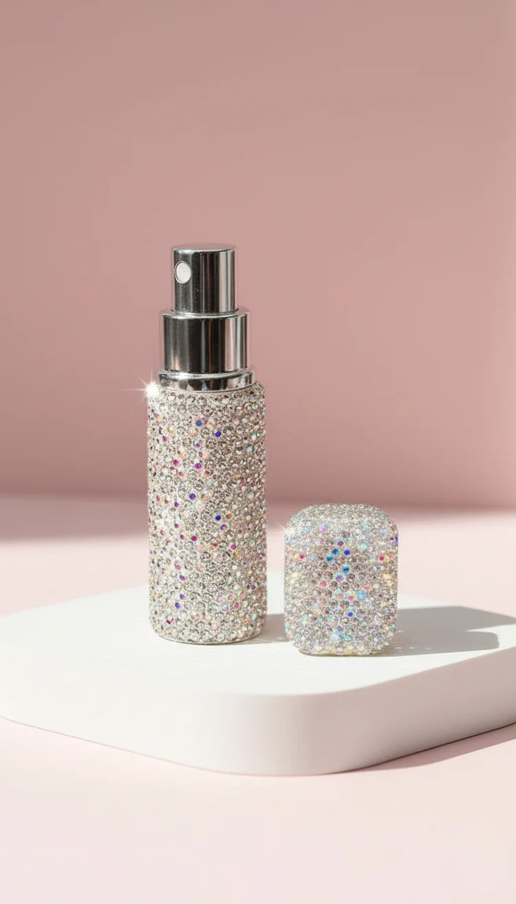 Crystal silver diamanté perfume dispenser