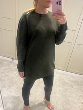 Green longline knit