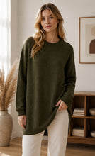 Green longline knit