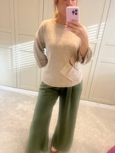 Oatmeal pocket detail jumper