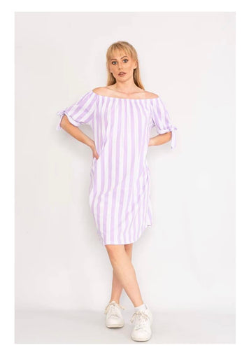 Lilac striped dress