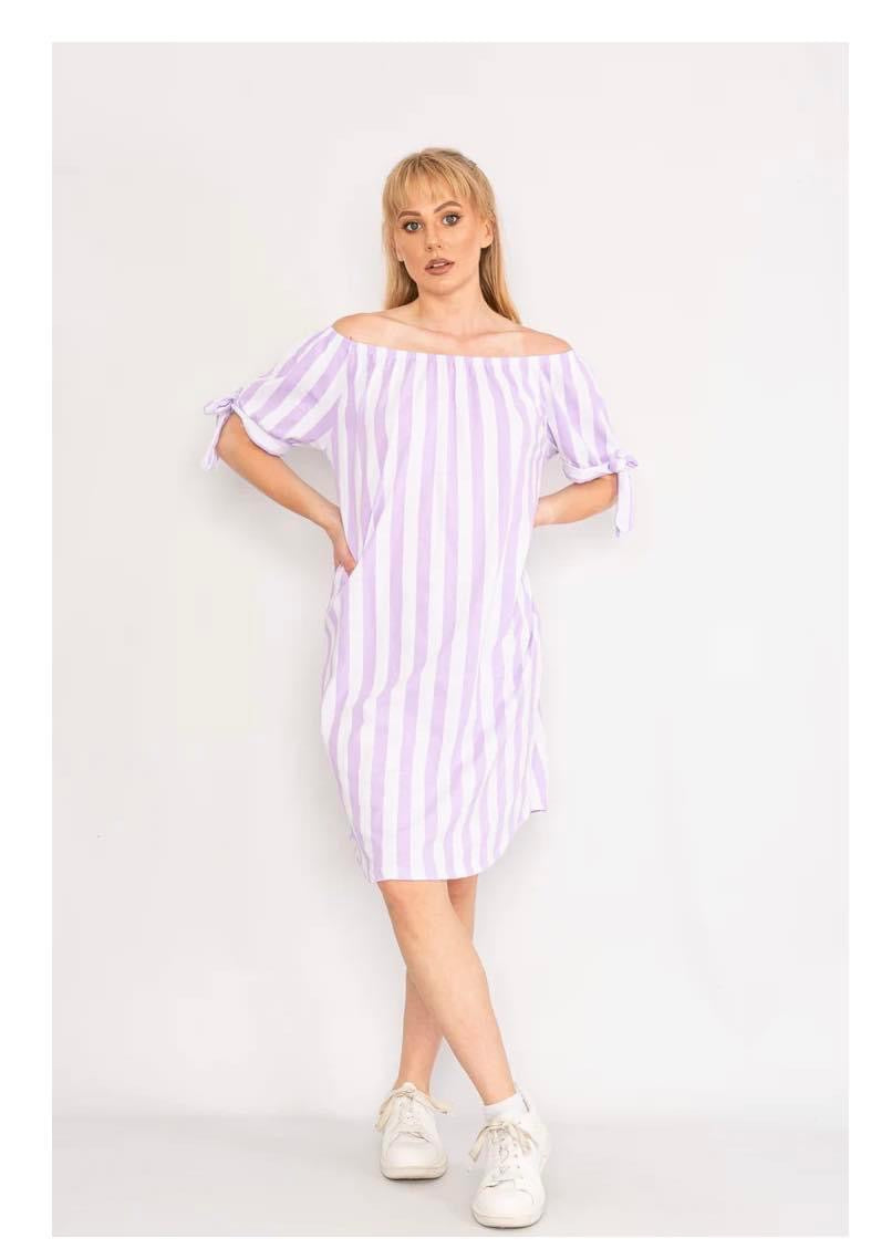 Lilac striped dress