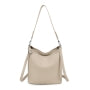 Beige bucket bag