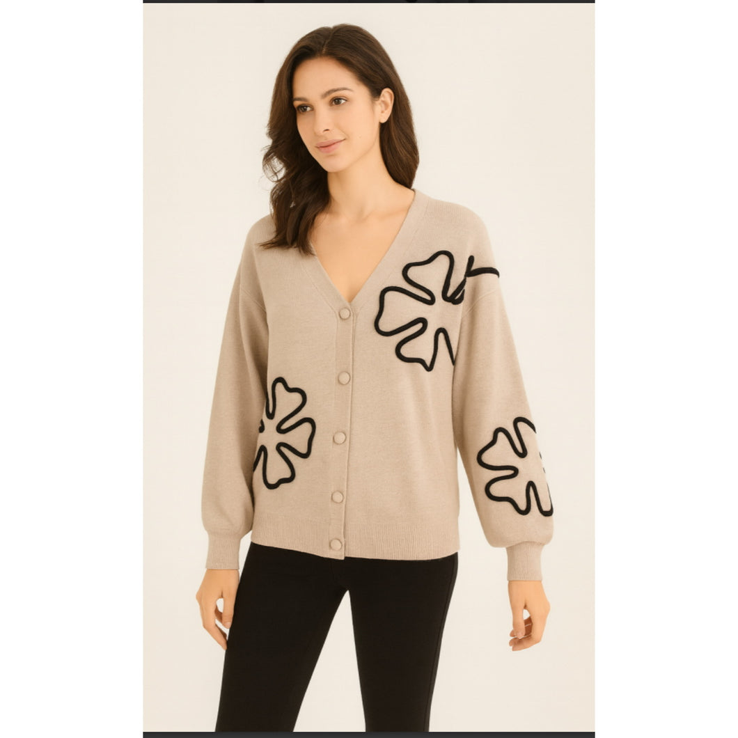 Beige cardigan with detail