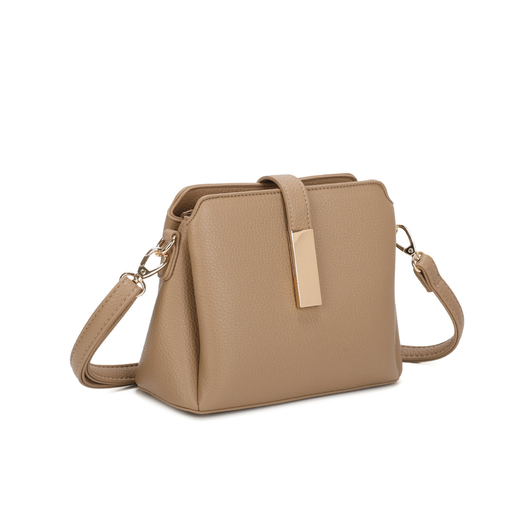 Beige crossbody bag