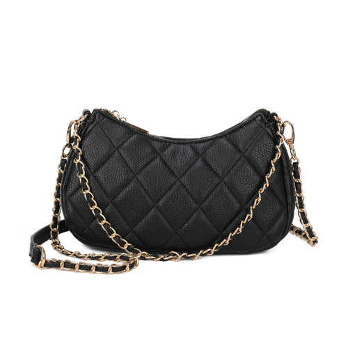 Black quilted bag