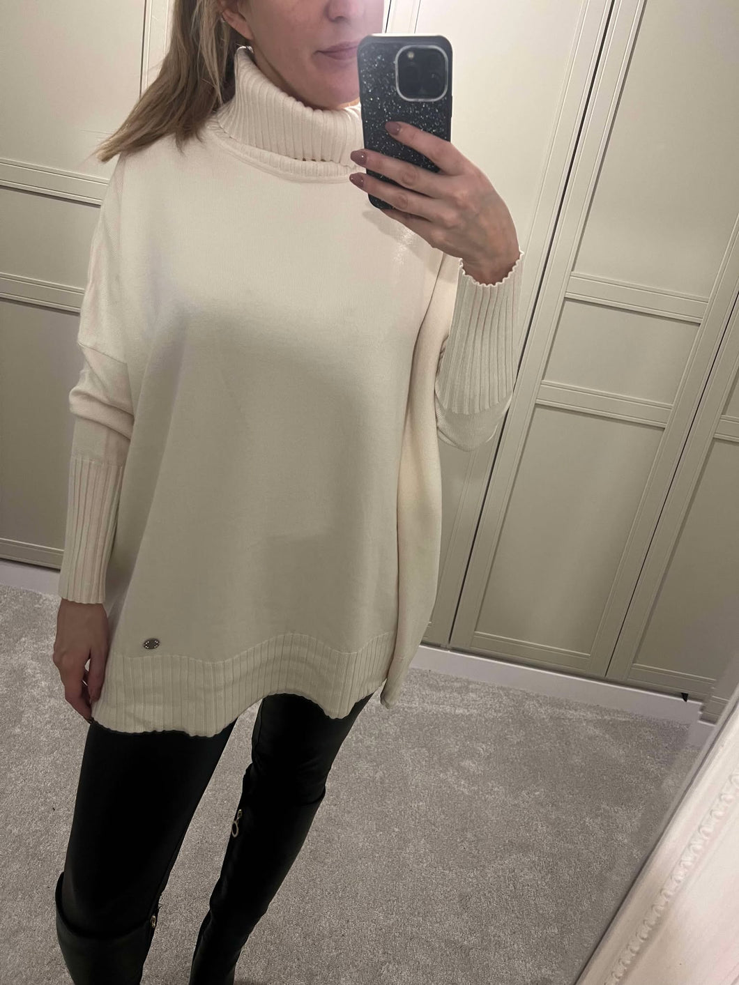 Cream rollneck jumper