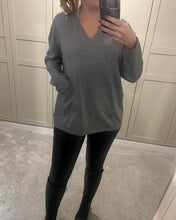 Grey pocket detail jumper