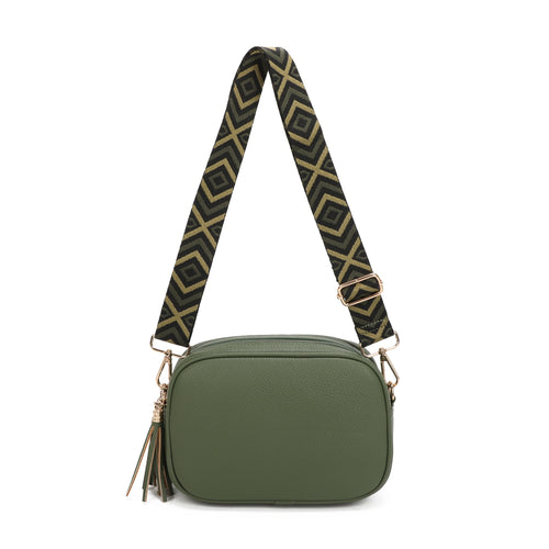 Khaki green cross body bag