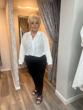 Oversized white crinkle shirt